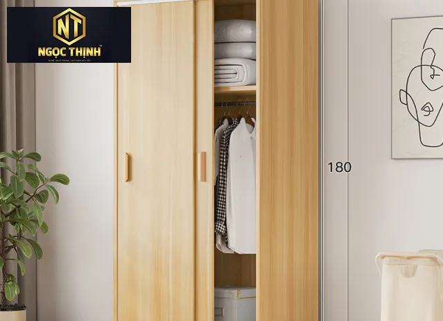 Xưởng Nội Thất Ngọc Thịnh Bến Cam - Mẫu tủ quần áo bằng gỗ MDF chất lượng  - Xu hướng của lựa chọn giá rẻ